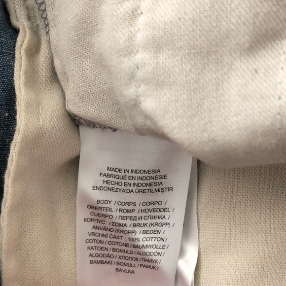 Lauren Ralph Lauren LRL Wide Leg Chambray Pants Pleated High Rise Size 12 - Picture 6 of 9